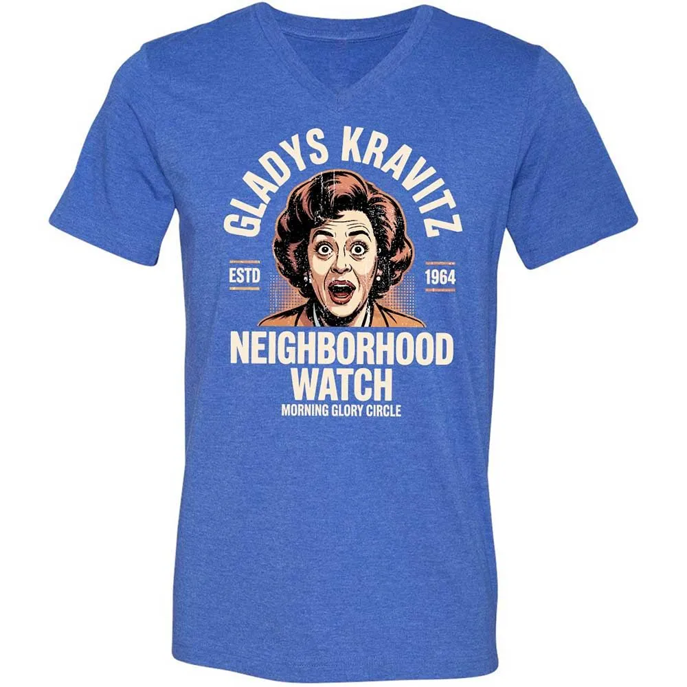 Unisex V-Neck T-Shirt - WSX2H4JX - Heather True Royal - 5