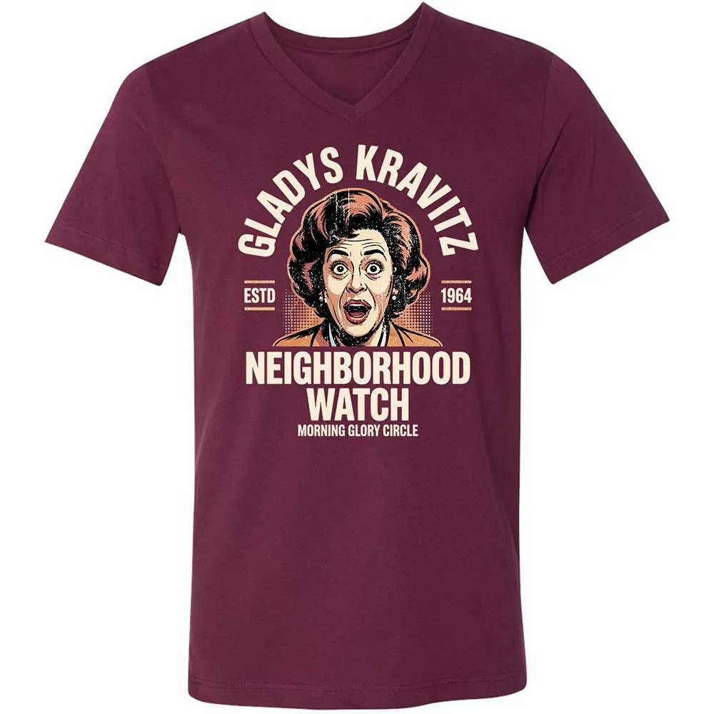 Unisex V-Neck T-Shirt - WSX2H4JX - Maroon - 8