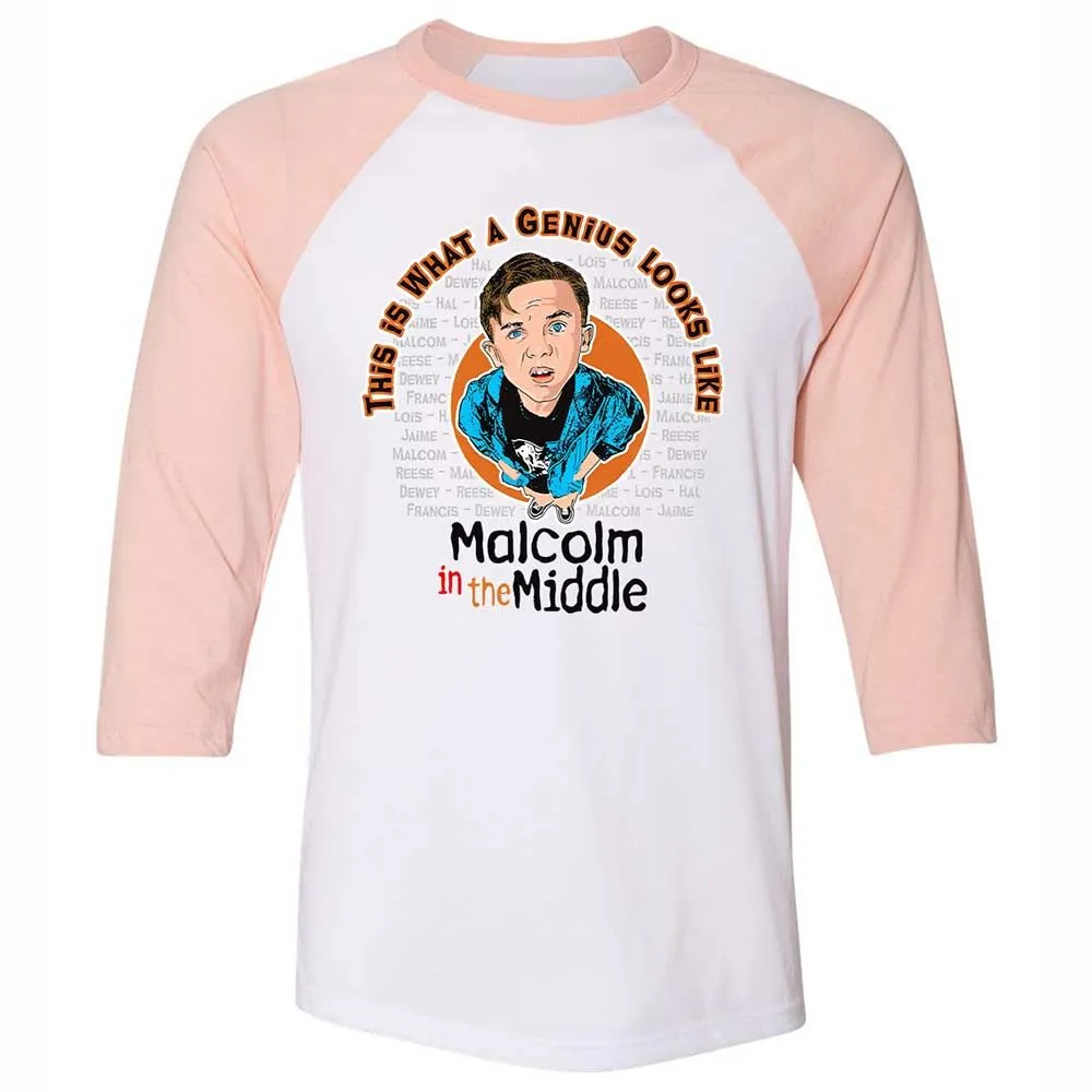 Unisex 3/4 Baseball Tee - D4UV7D98 - White/Heather Peach - 5