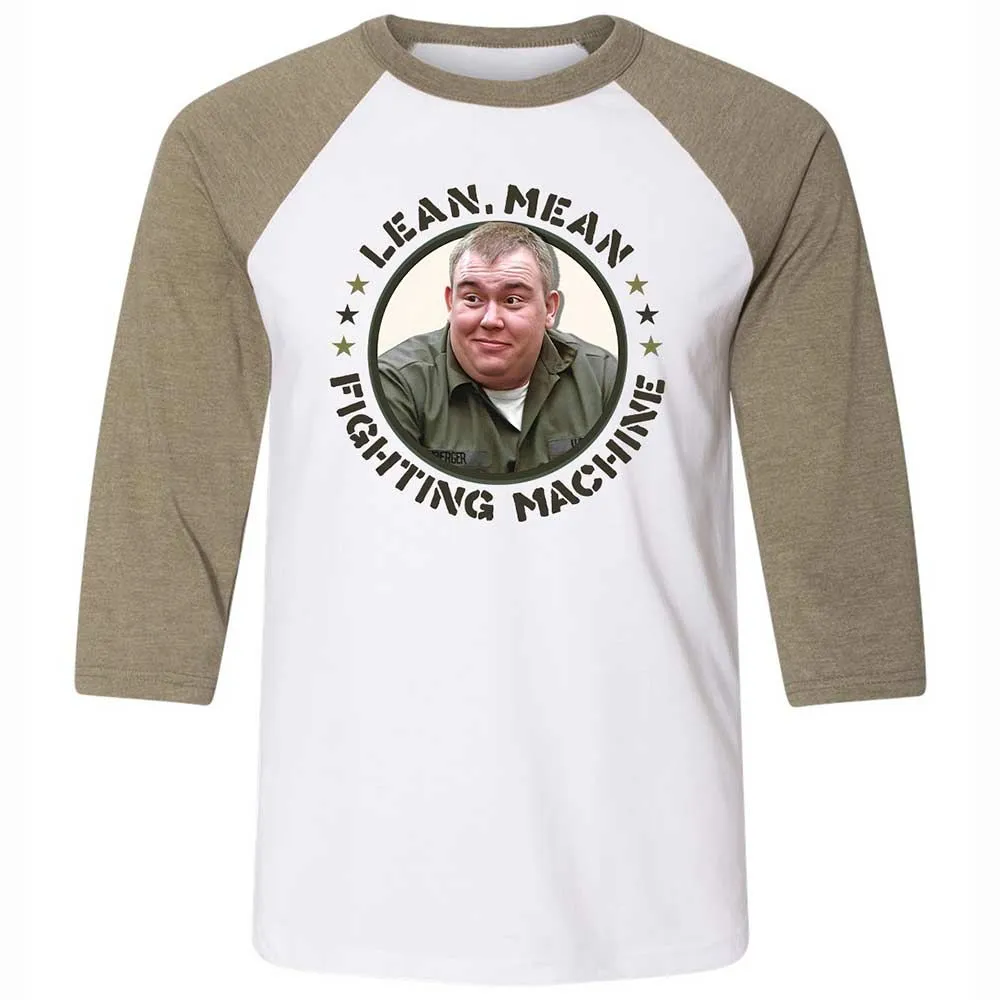 Unisex 3/4 Baseball Tee - DUVT8K4M - White/Heather Olive - 4