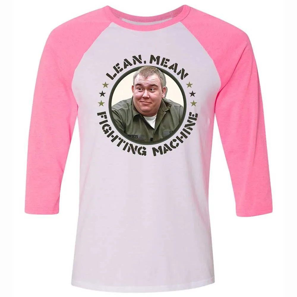 Unisex 3/4 Baseball Tee - DUVT8K4M - White/Neon Pink - 12