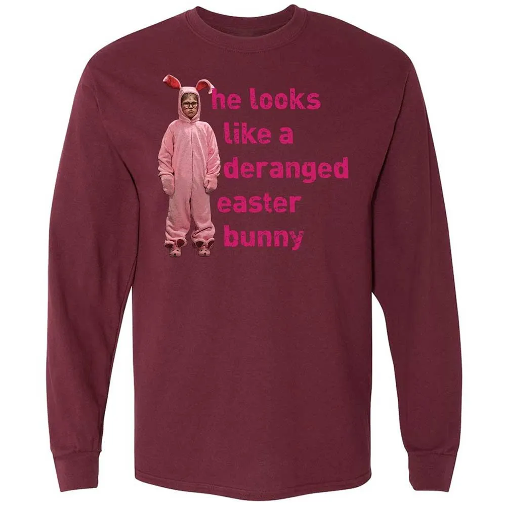 He Looks Like a Deranged Easter Bunny - Maroon - 16