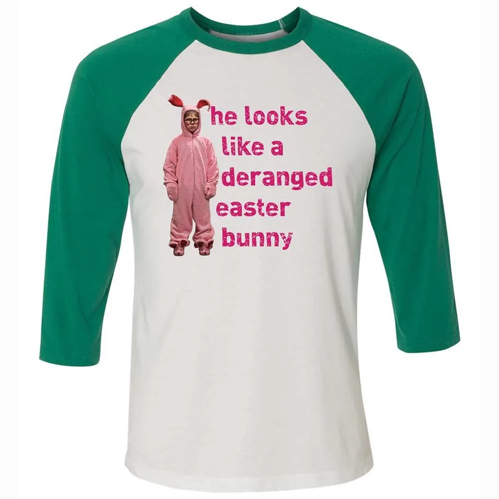 He Looks Like a Deranged Easter Bunny - White/Kelly - 6