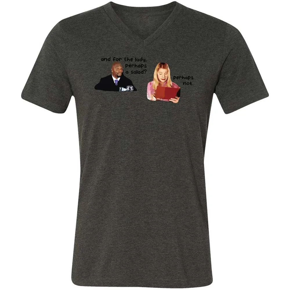 Unisex V-Neck T-Shirt - CBVWTR2Z - Dark Grey Heather - 8