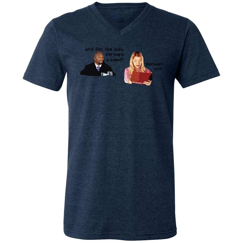 Unisex V-Neck T-Shirt - CBVWTR2Z - Heather Navy - 13