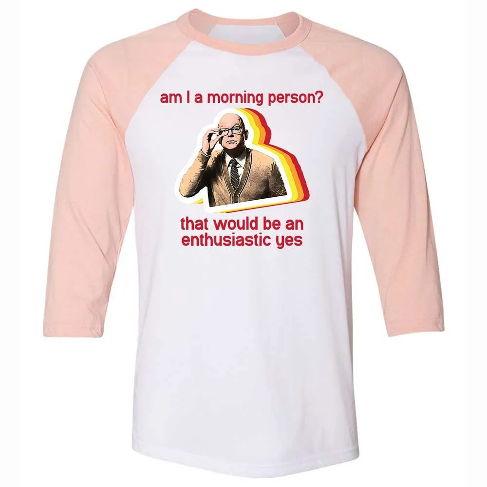 Unisex 3/4 Baseball Tee - N9TB6U2W - White/Heather Peach - 5