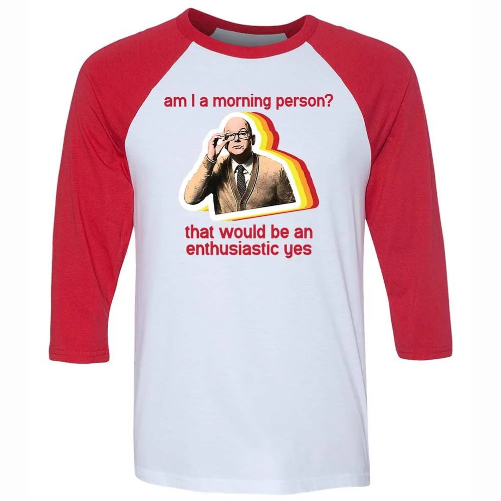 Unisex 3/4 Baseball Tee - N9TB6U2W - White/Red - 9