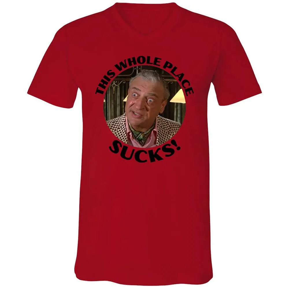 Unisex V-Neck T-Shirt - UZTSN6TW - Red - 5