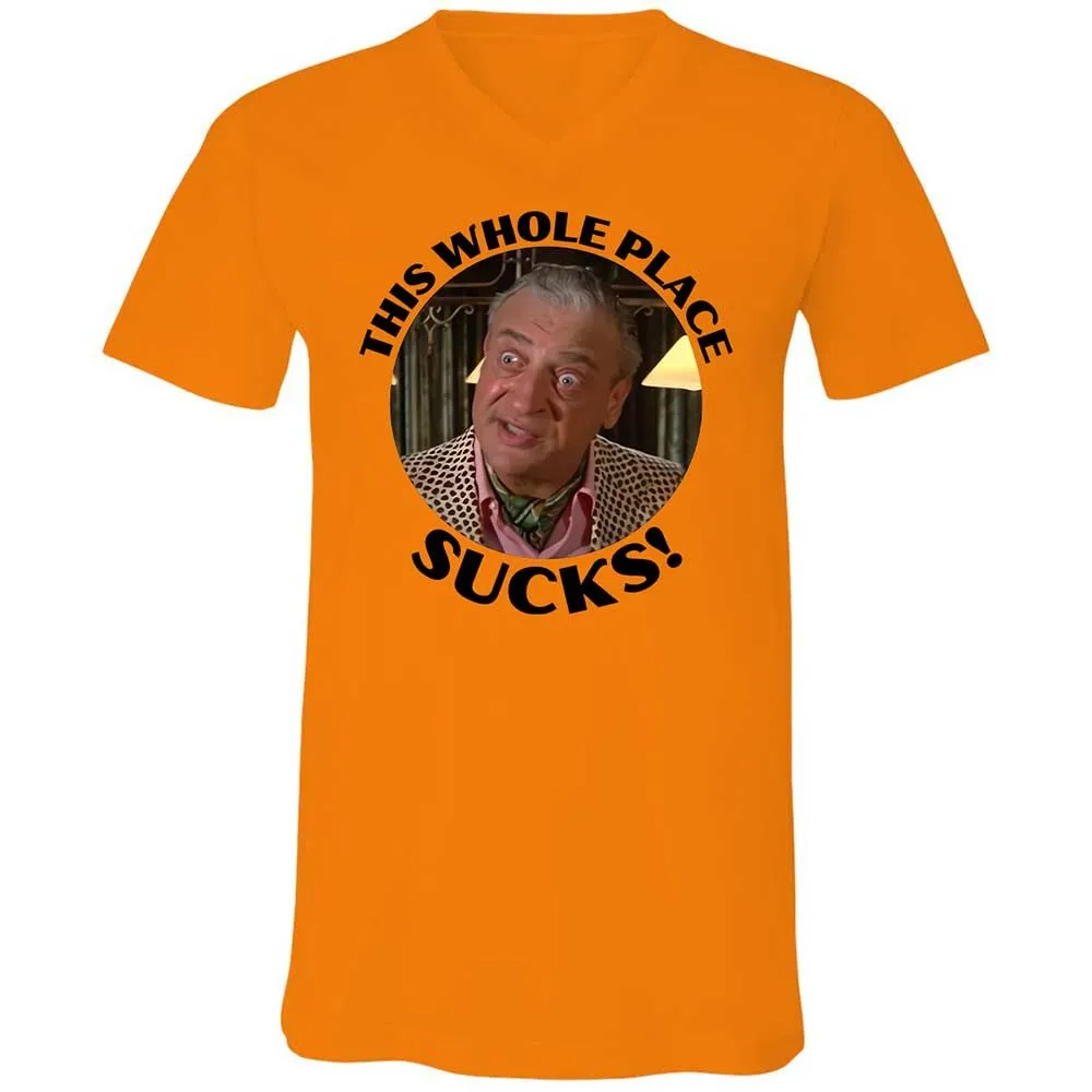 Unisex V-Neck T-Shirt - UZTSN6TW - Orange - 7