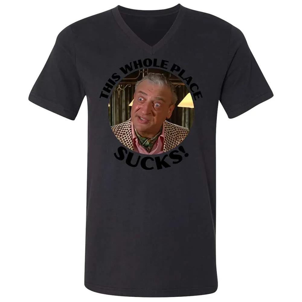 Unisex V-Neck T-Shirt - UZTSN6TW - Black - 11