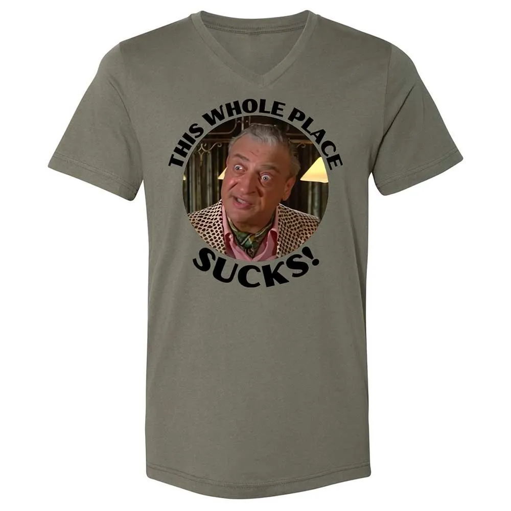 Unisex V-Neck T-Shirt - UZTSN6TW - Military Green - 15
