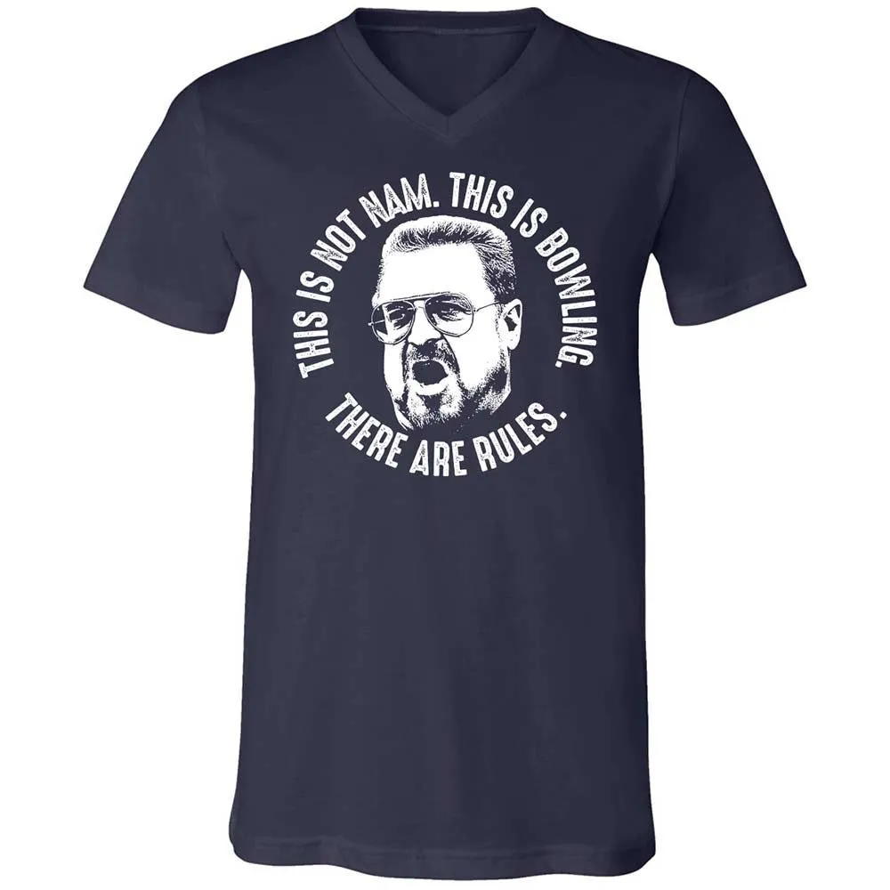 Unisex V-Neck T-Shirt - DUFJ6JZK - Navy - 2