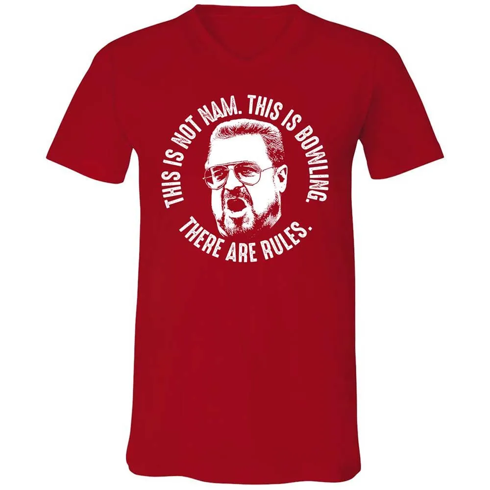 Unisex V-Neck T-Shirt - DUFJ6JZK - Red - 6