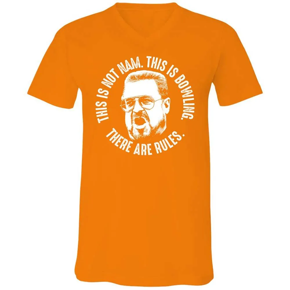 Unisex V-Neck T-Shirt - DUFJ6JZK - Orange - 12