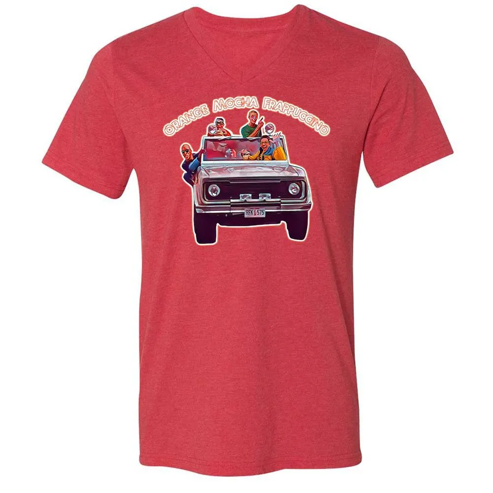 Unisex V-Neck T-Shirt - N4HQE1B5 - Heather Red - 7