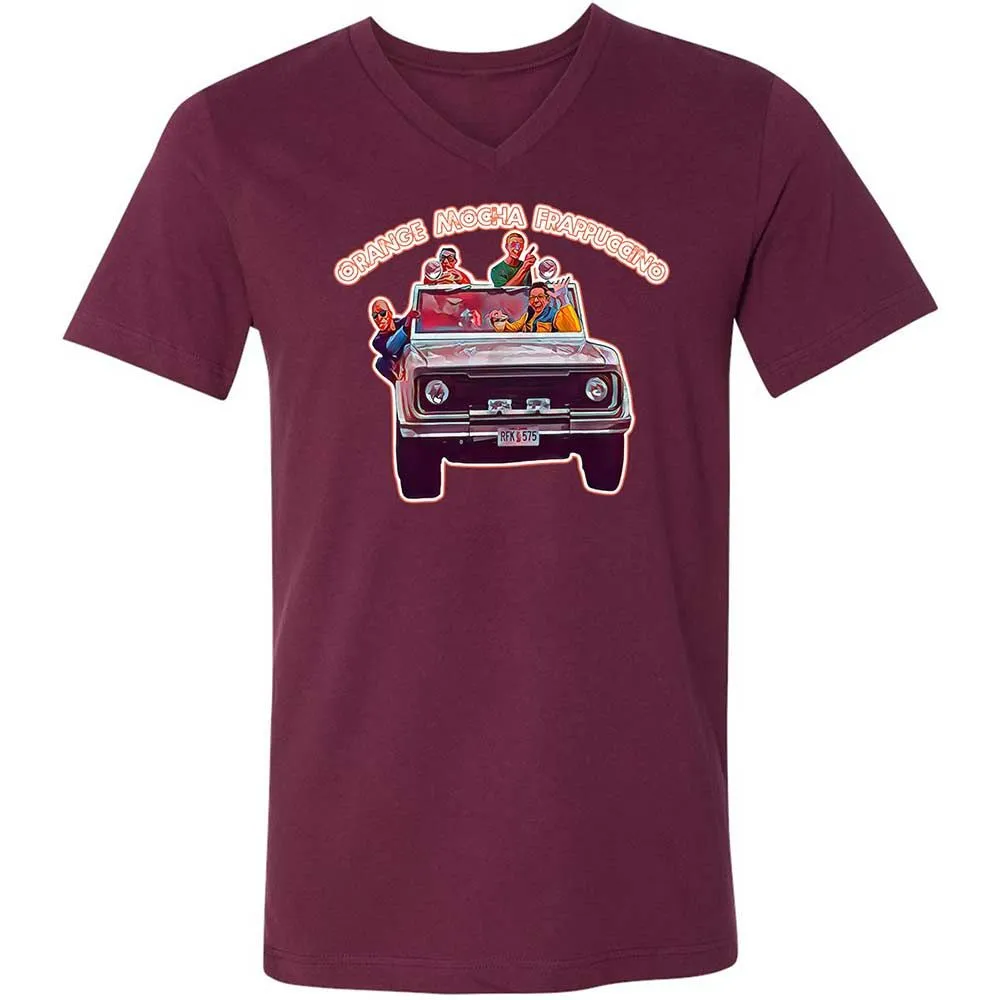 Unisex V-Neck T-Shirt - N4HQE1B5 - Maroon - 8
