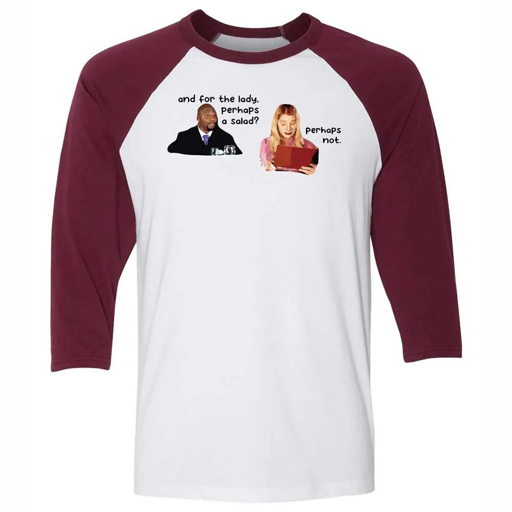 Unisex 3/4 Baseball Tee - P3DVU6E8 - White/Maroon - 7