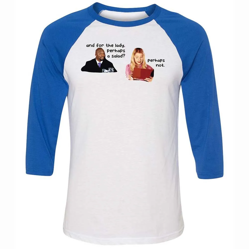 Unisex 3/4 Baseball Tee - P3DVU6E8 - White/True Royal - 10