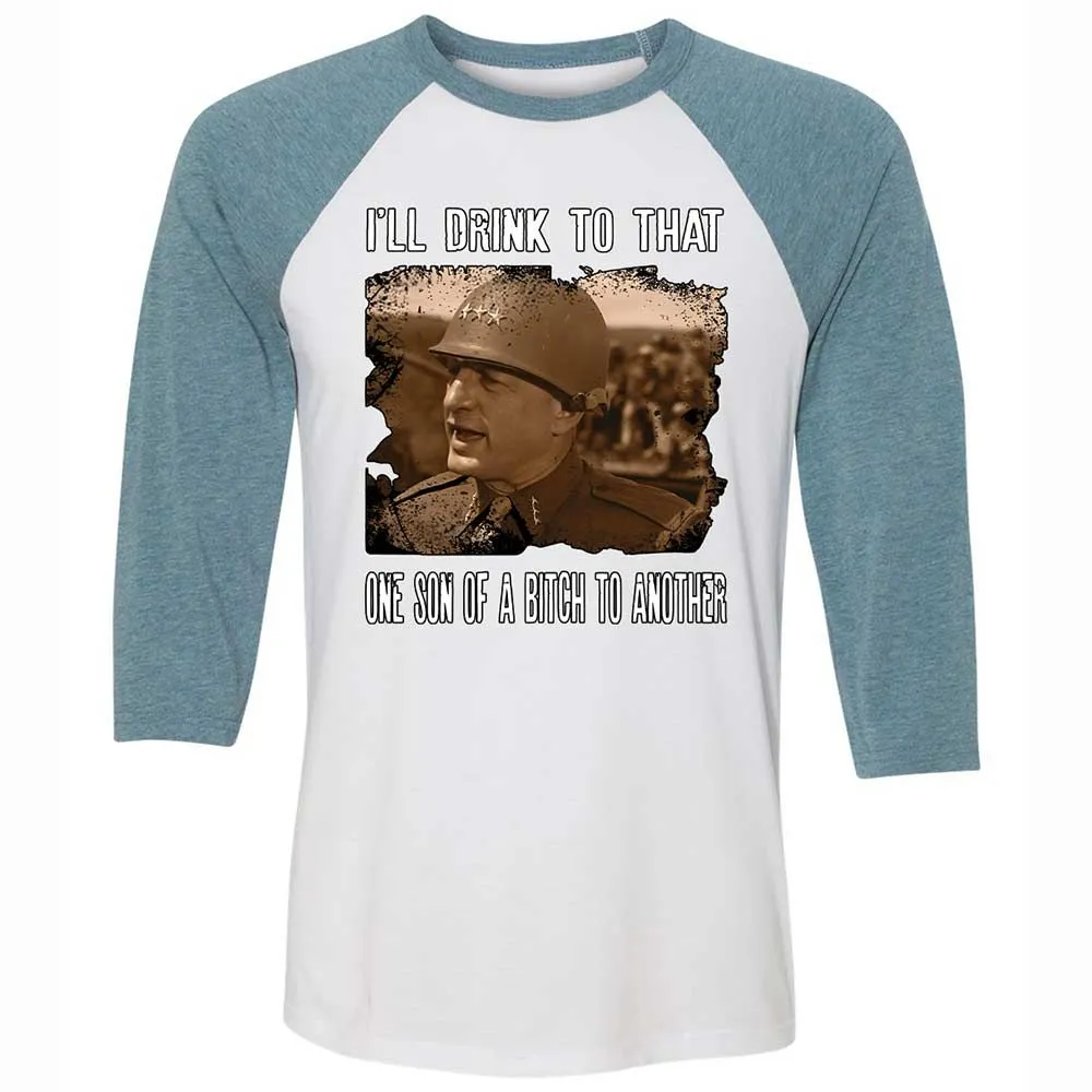Unisex 3/4 Baseball Tee - N9WQAD78 - White/Denim - 3