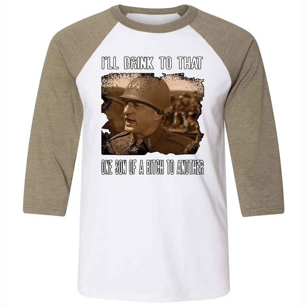 Unisex 3/4 Baseball Tee - N9WQAD78 - White/Heather Olive - 4