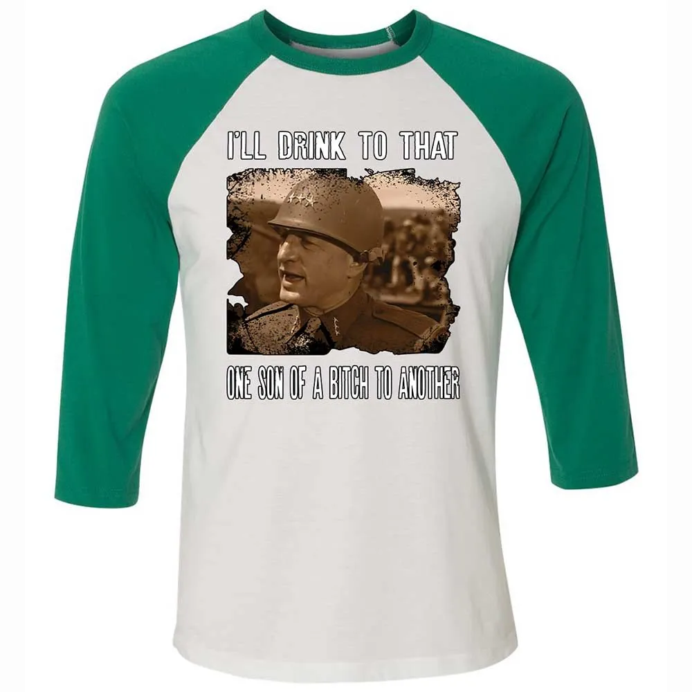 Unisex 3/4 Baseball Tee - N9WQAD78 - White/Kelly - 6