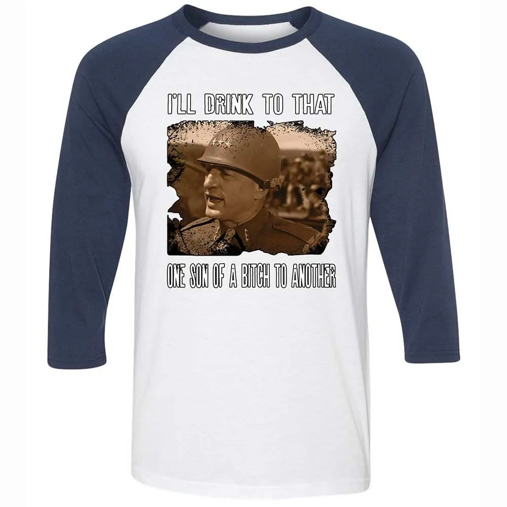 Unisex 3/4 Baseball Tee - N9WQAD78 - White/Navy - 8