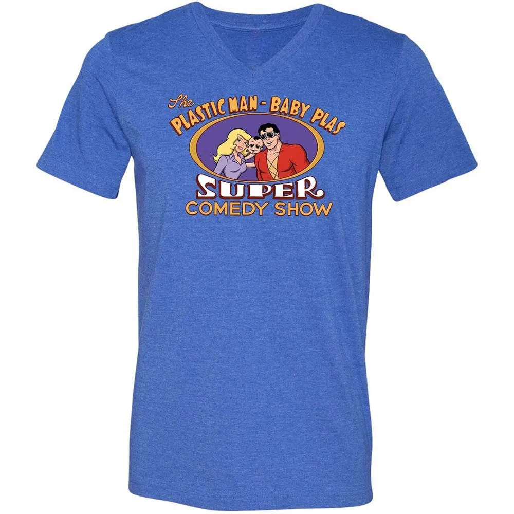 Unisex V-Neck T-Shirt - RZEMQHBU - Heather True Royal - 5