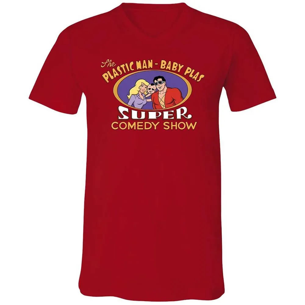 Unisex V-Neck T-Shirt - RZEMQHBU - Red - 6