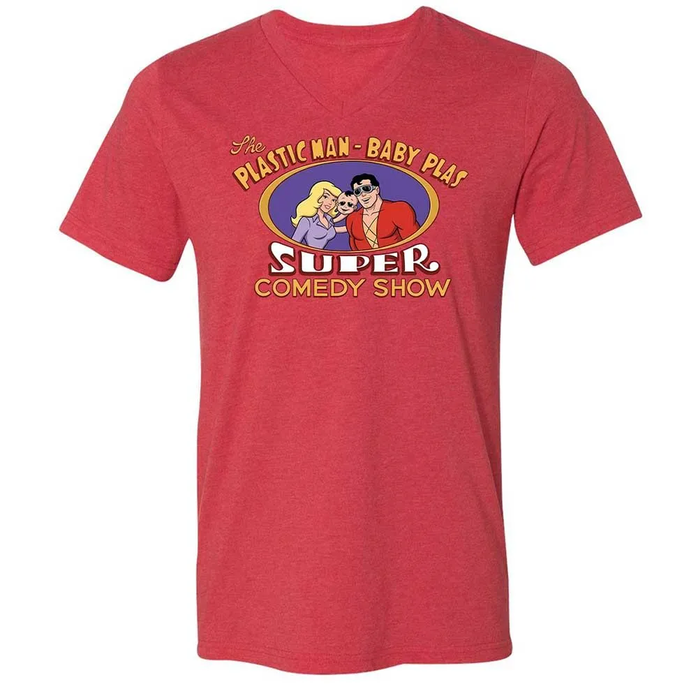 Unisex V-Neck T-Shirt - RZEMQHBU - Heather Red - 7