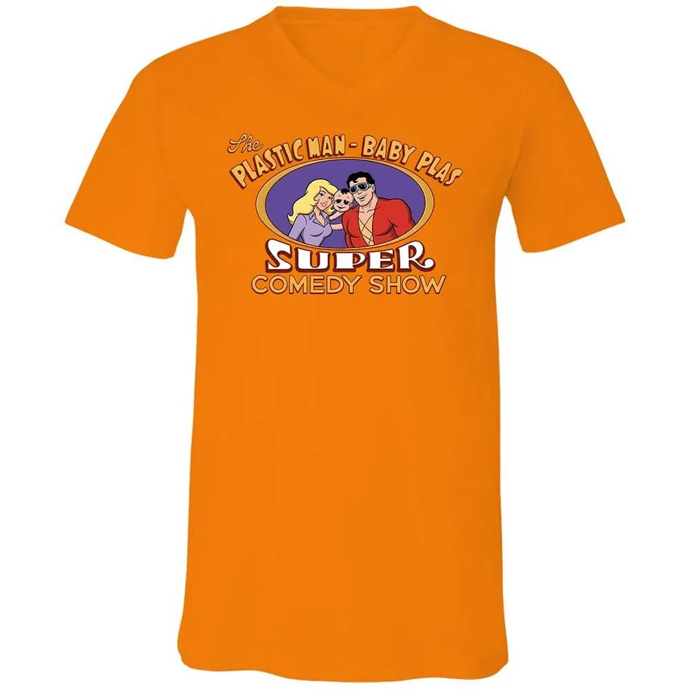 Unisex V-Neck T-Shirt - RZEMQHBU - Orange - 12