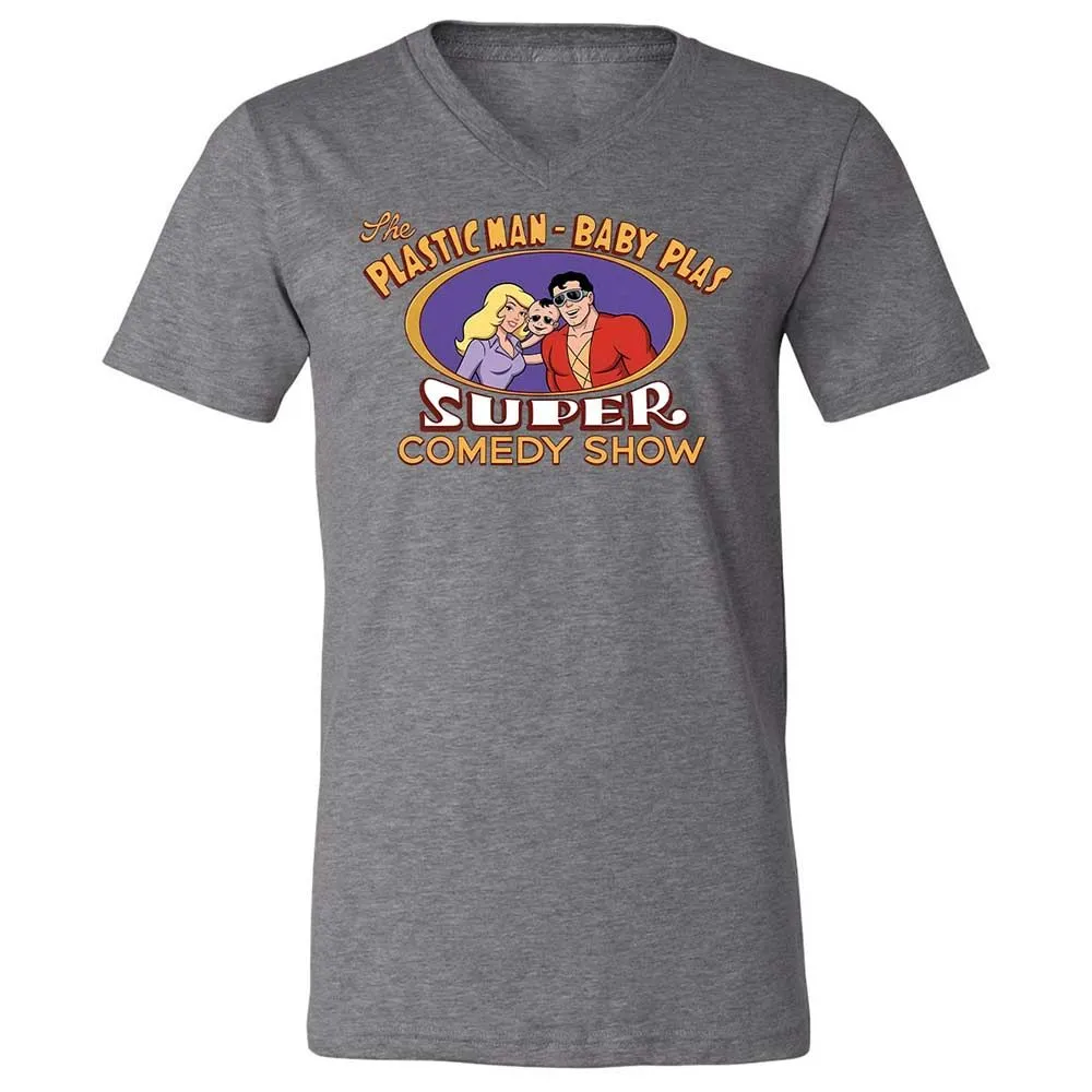 Unisex V-Neck T-Shirt - RZEMQHBU - Deep Heather - 14
