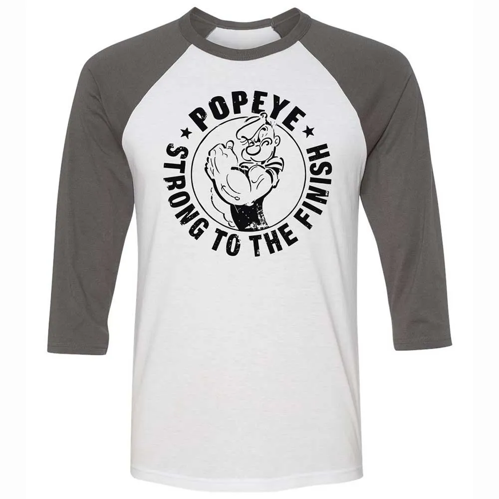 Unisex 3/4 Baseball Tee - 9WKWUFMW - White/Asphalt - 2