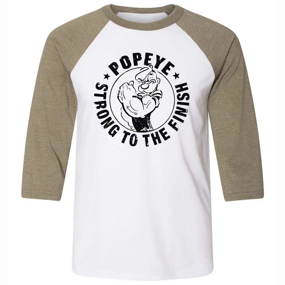 Unisex 3/4 Baseball Tee - 9WKWUFMW - White/Heather Olive - 4