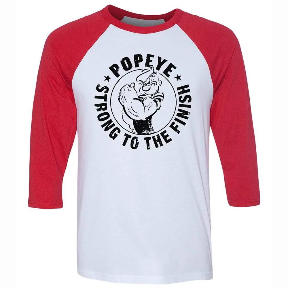 Unisex 3/4 Baseball Tee - 9WKWUFMW - White/Red - 9