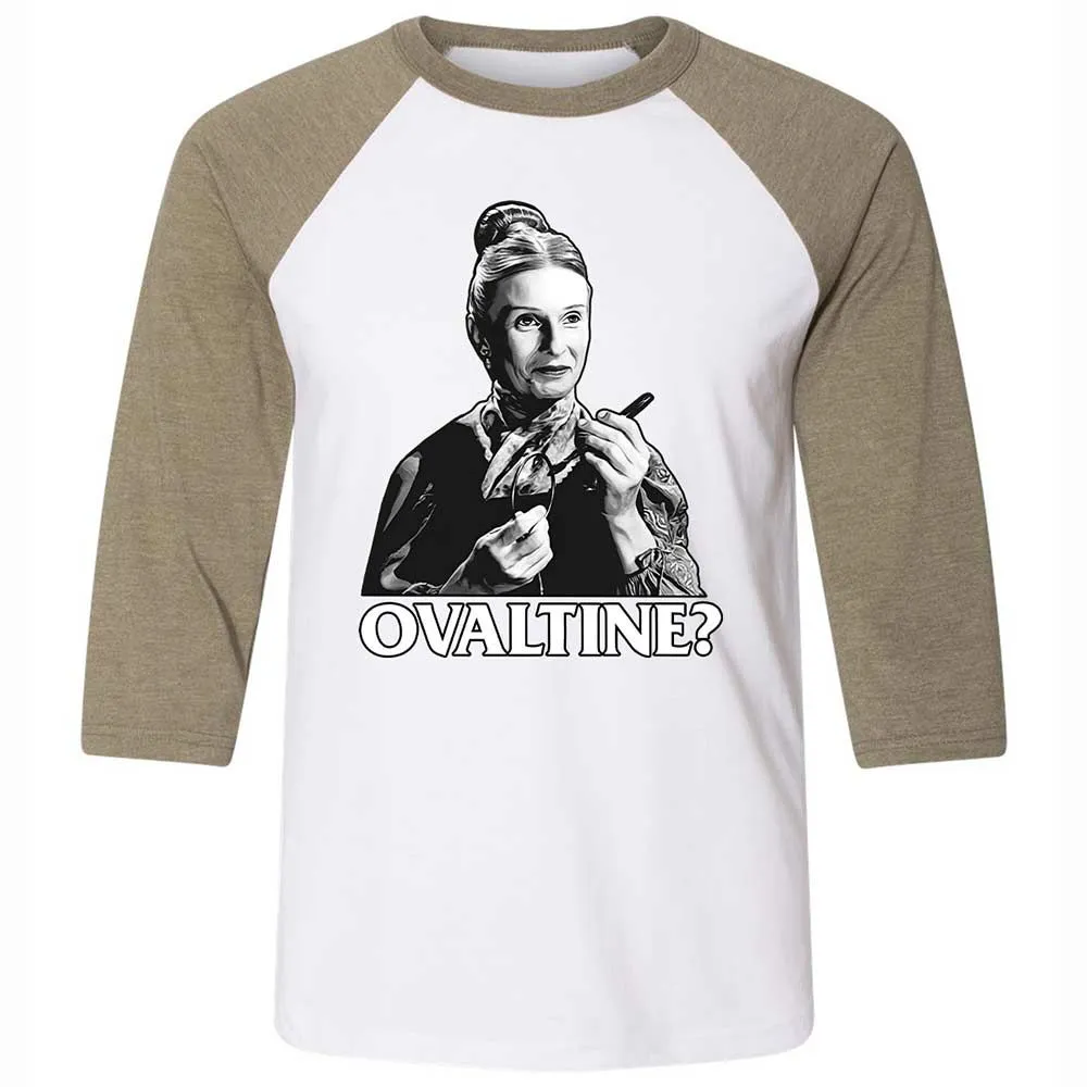 Unisex 3/4 Baseball Tee - QF8ZS3HB - White/Heather Olive - 4