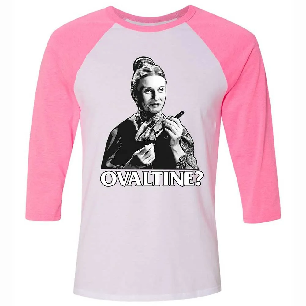 Unisex 3/4 Baseball Tee - QF8ZS3HB - White/Neon Pink - 12