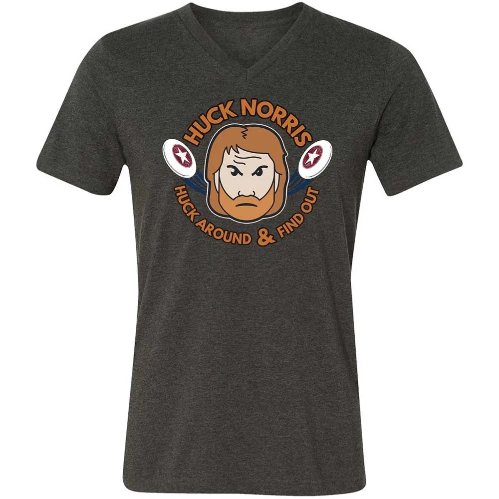 Unisex V-Neck T-Shirt - LNYD3Y8C - Dark Grey Heather - 8