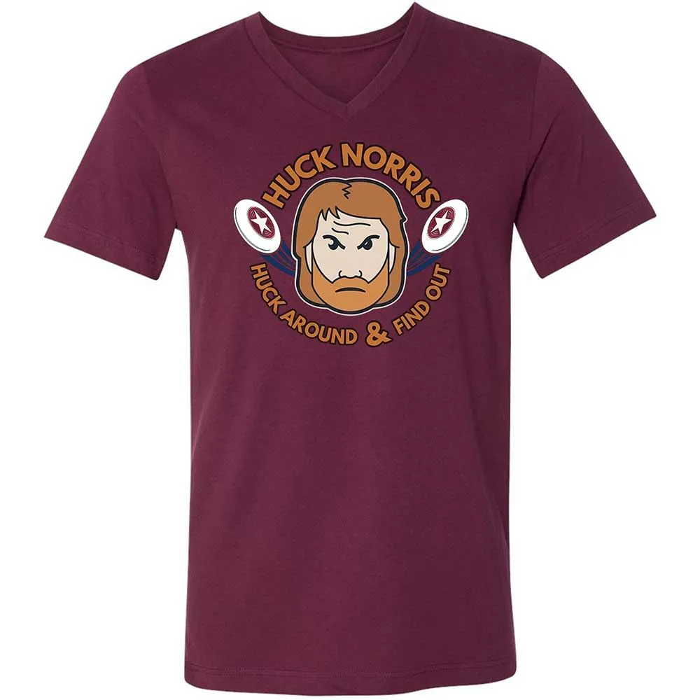 Unisex V-Neck T-Shirt - LNYD3Y8C - Maroon - 14