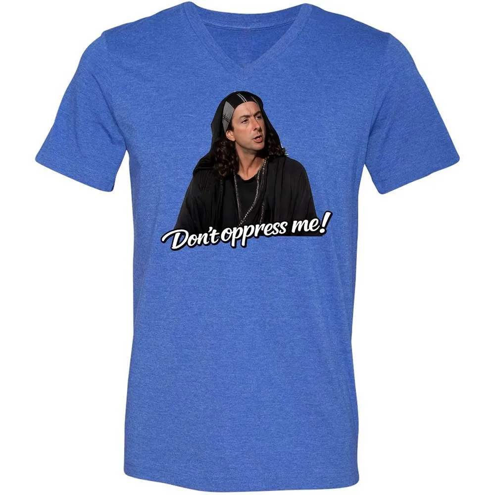 Unisex V-Neck T-Shirt - 6DBA2CCF - Heather True Royal - 4