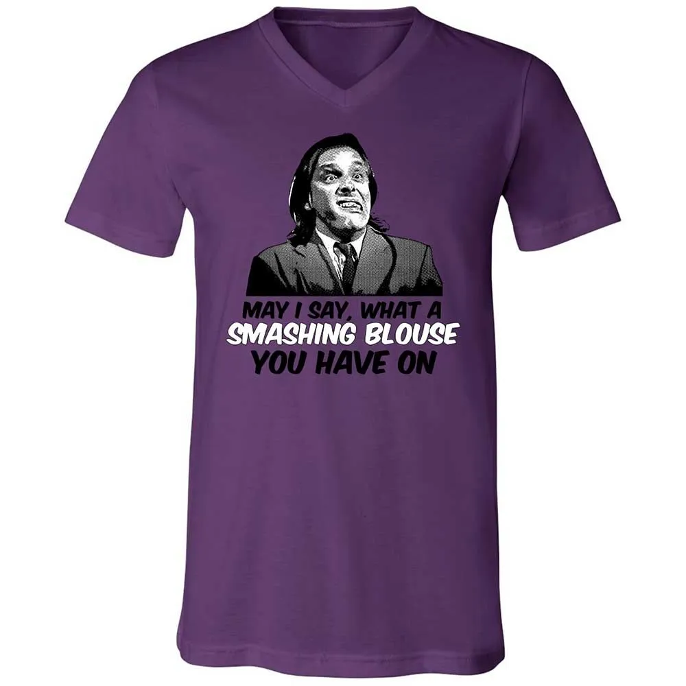 Unisex V-Neck T-Shirt - 1C83F6LN - Team Purple - 10