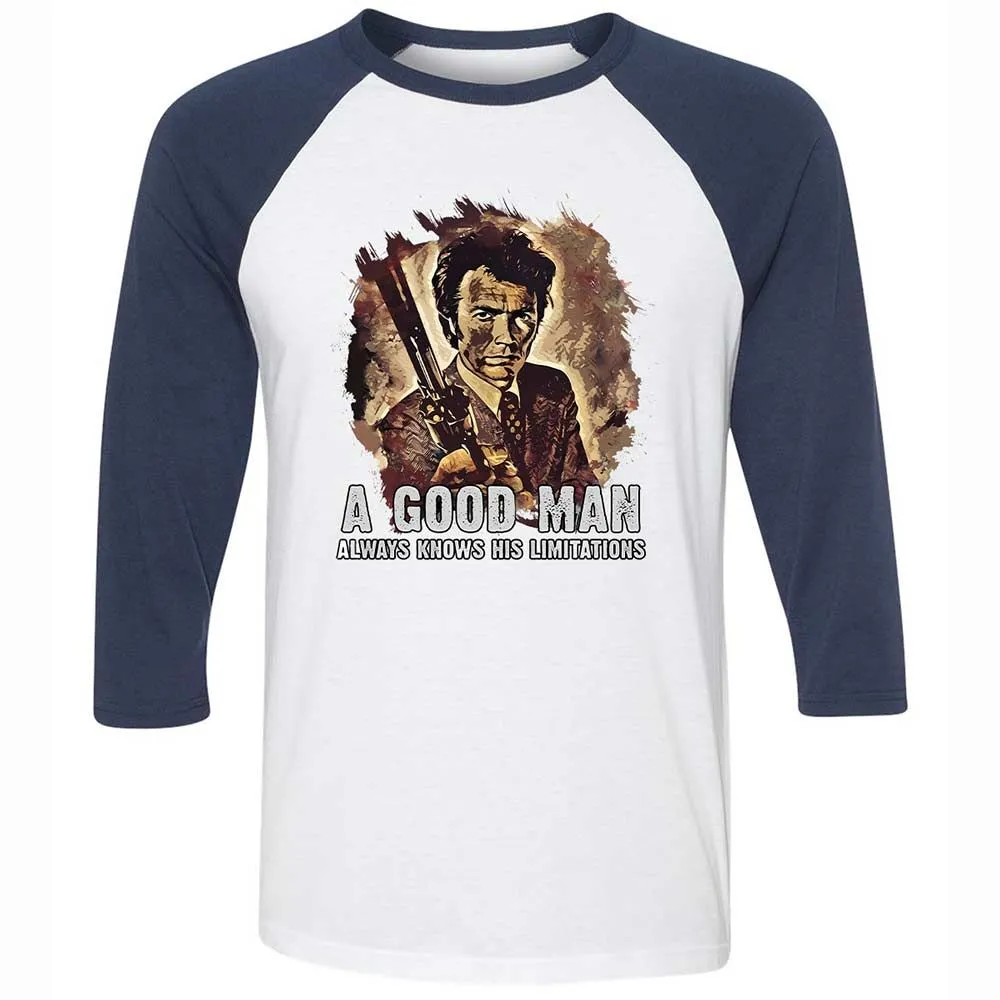 A good man always knows his limitations - White/Navy - 8