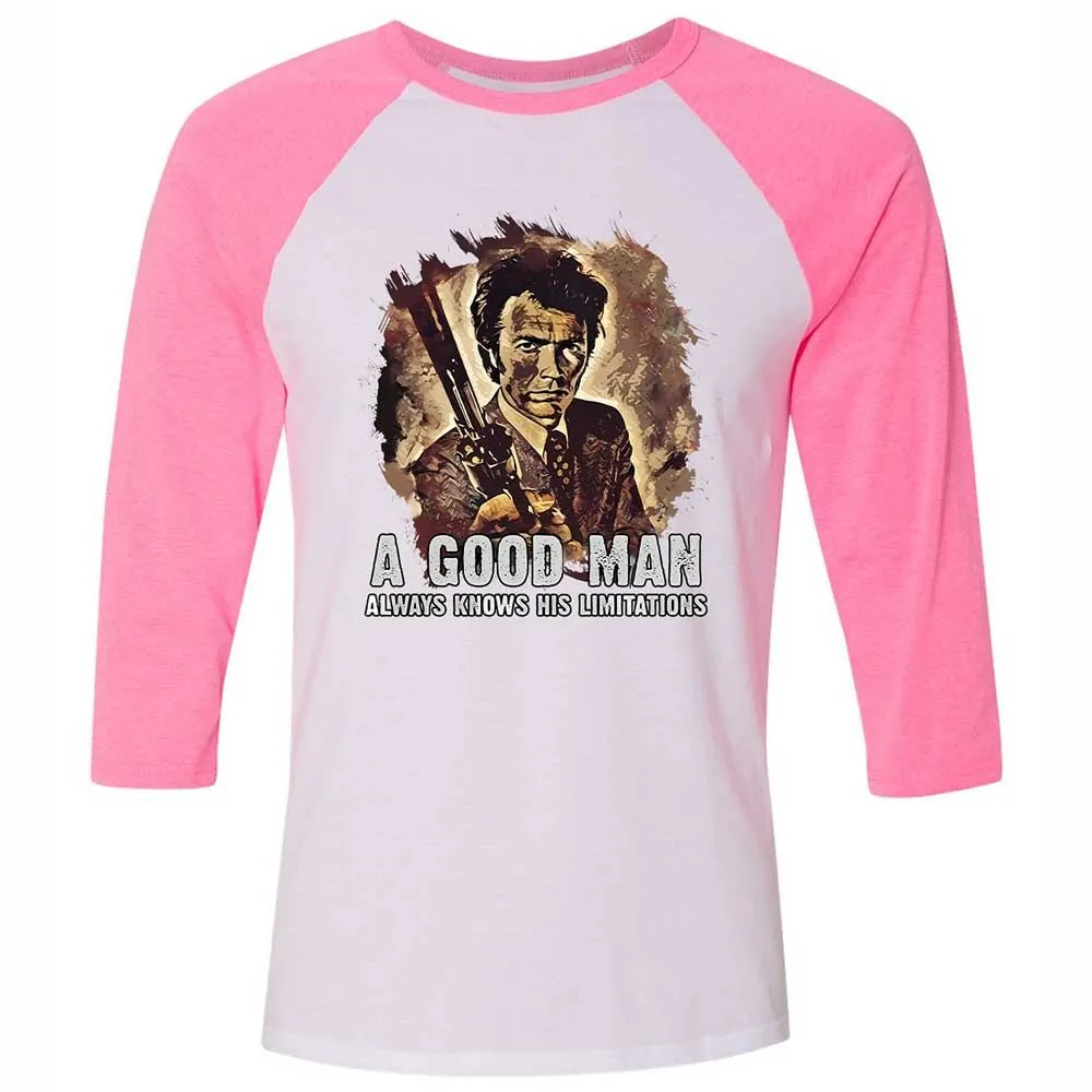 A good man always knows his limitations - White/Neon Pink - 12
