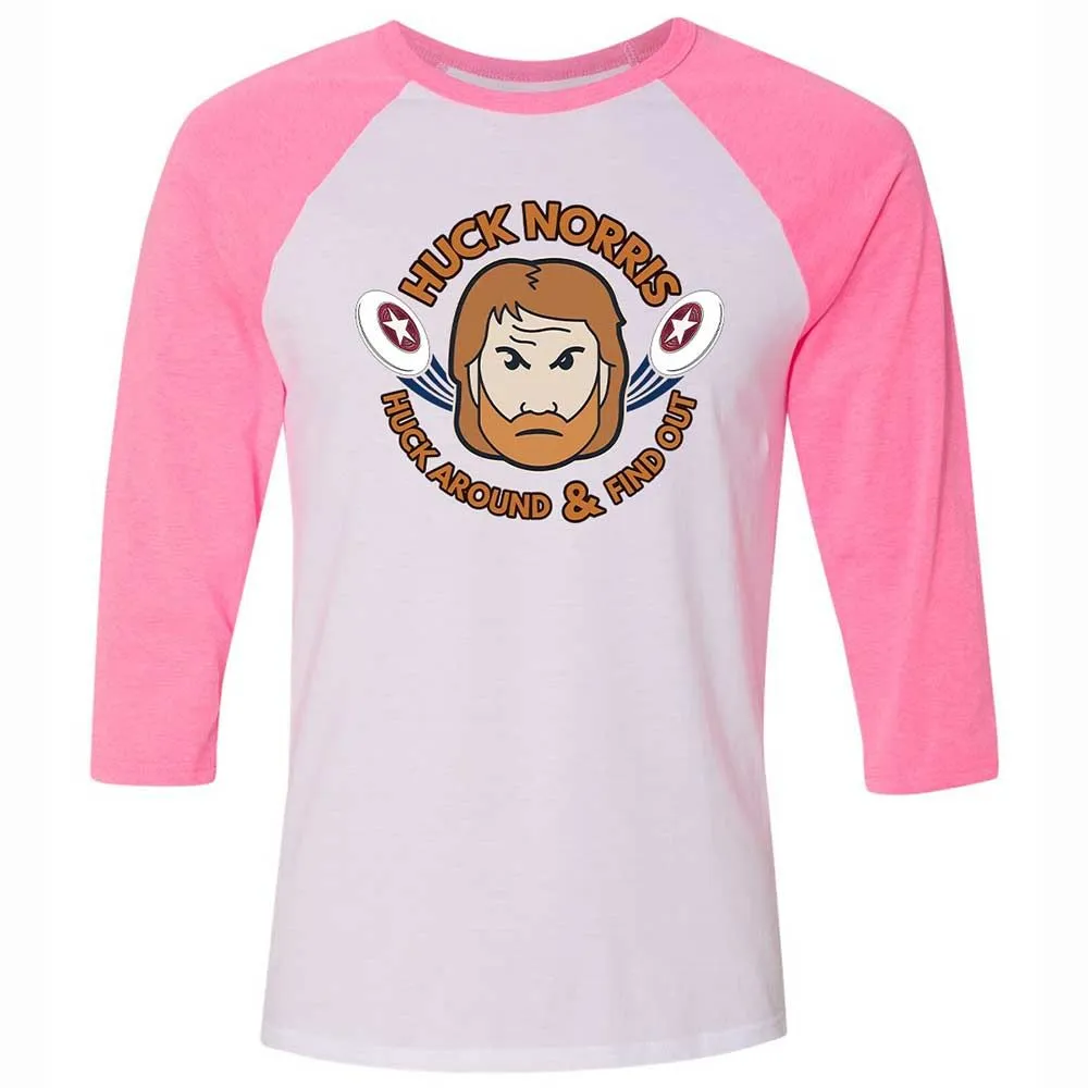 Unisex 3/4 Baseball Tee - 7B5X4BLF - White/Neon Pink - 12