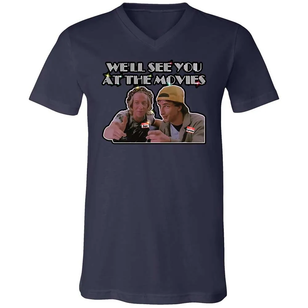 Unisex V-Neck T-Shirt - NZAJ9W88 - Navy - 2