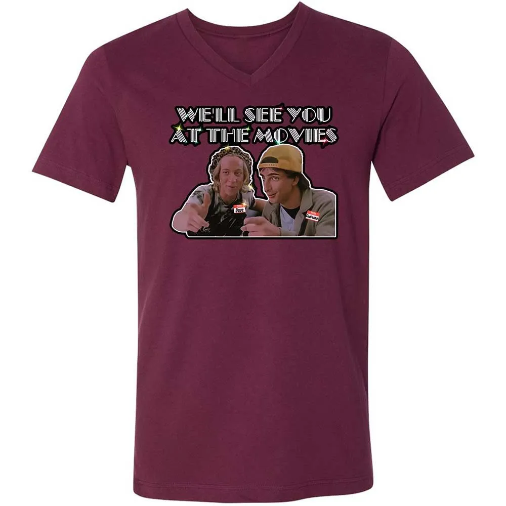 Unisex V-Neck T-Shirt - NZAJ9W88 - Maroon - 8