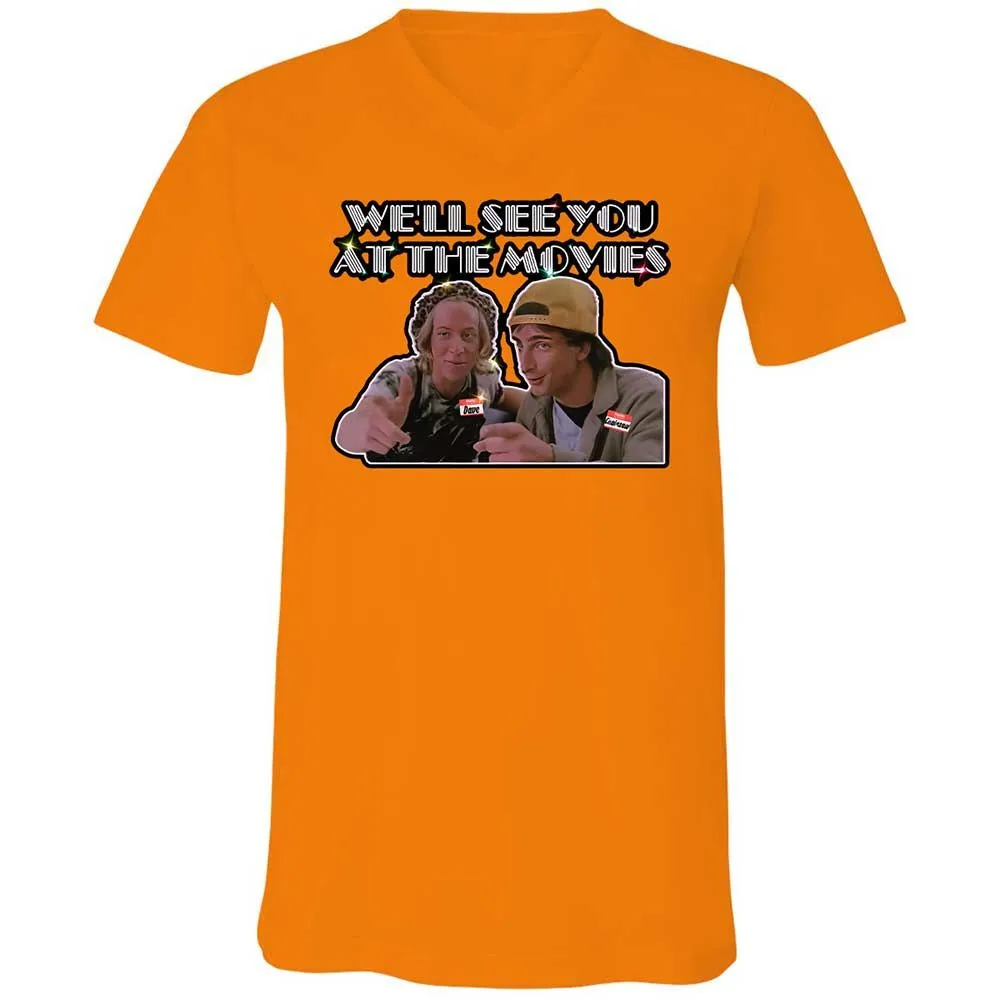 Unisex V-Neck T-Shirt - NZAJ9W88 - Orange - 12