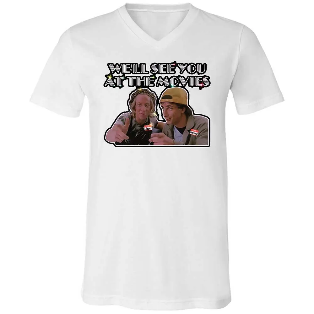 Unisex V-Neck T-Shirt - NZAJ9W88 - White - 16