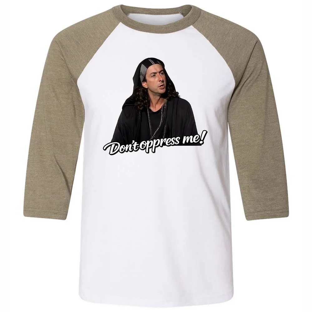 Unisex 3/4 Baseball Tee - EQFU1XTX - White/Heather Olive - 4