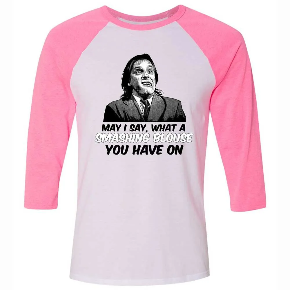 Unisex 3/4 Baseball Tee - 637BT3UD - White/Neon Pink - 12