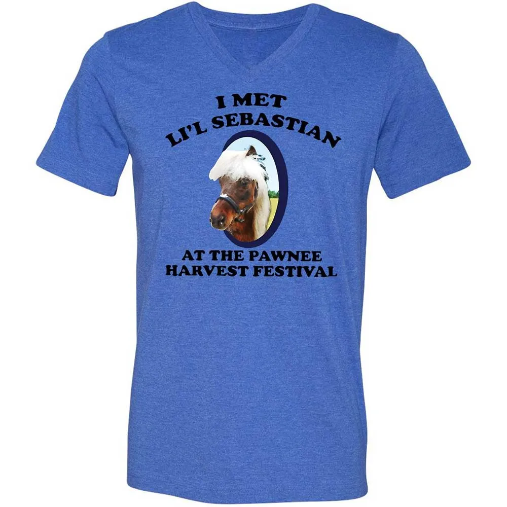 Unisex V-Neck T-Shirt - 8Z1V2HKT - Heather True Royal - 4